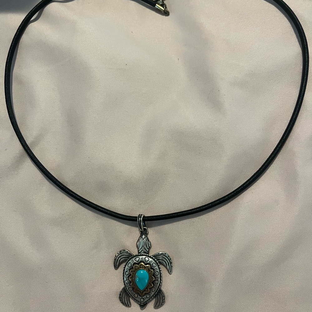 James Avery Silver and Blue Necklace